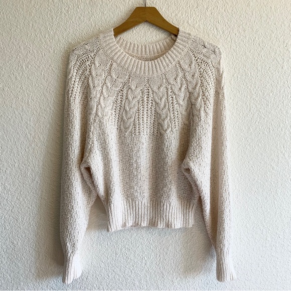 American Eagle Outfitters Sweaters - American Eagle Outfitters Cream Cable Knit Sweater